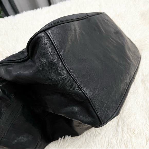 BCBGMaxAzria Large Black Leather Hobo Bag - Picture 5 of 12